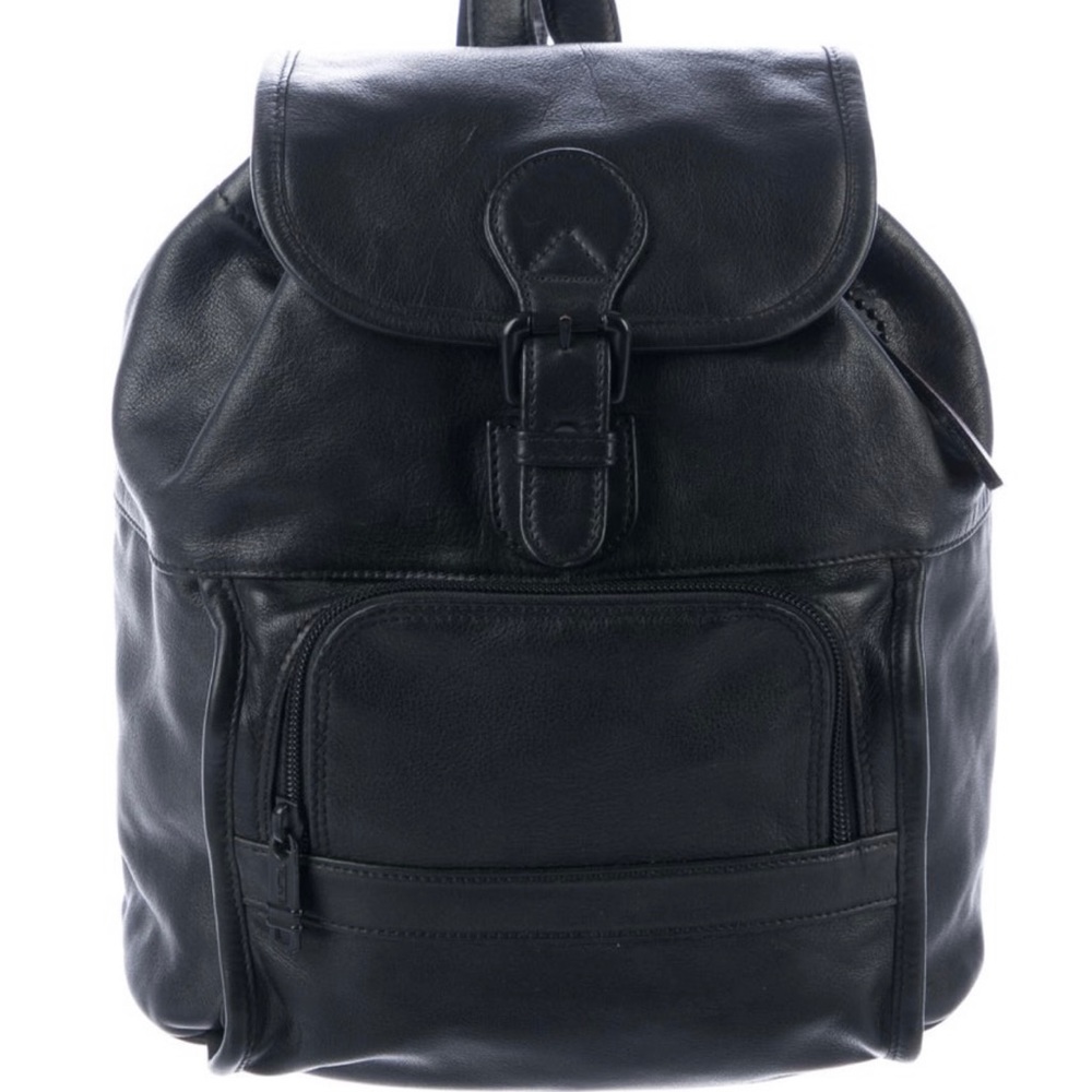 TUMI - Authentic Leather Drawstring Backpack - Picture 2 of 4
